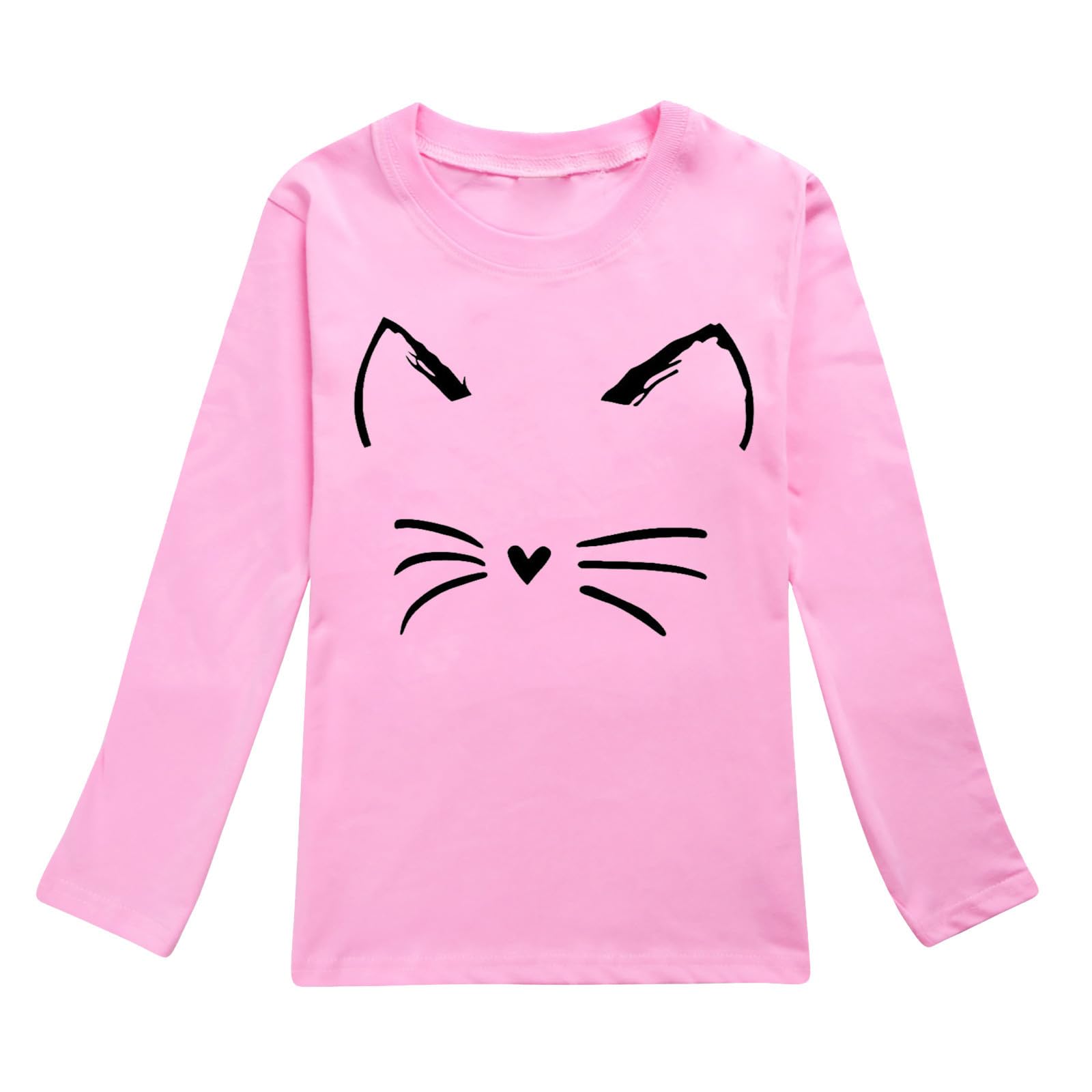 Langarm Shirt mit süßem Katzenmotiv für Kleinkinder Kinder in Herbstfarben