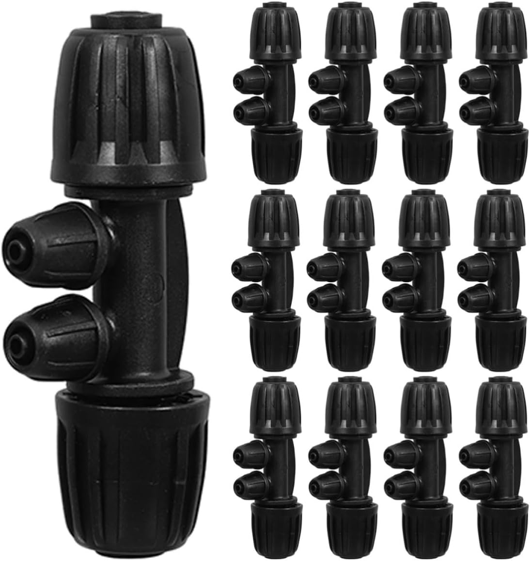 Drip Barbed Plastic Couplings Way Black Irrigation 20pcs 4 Connectors