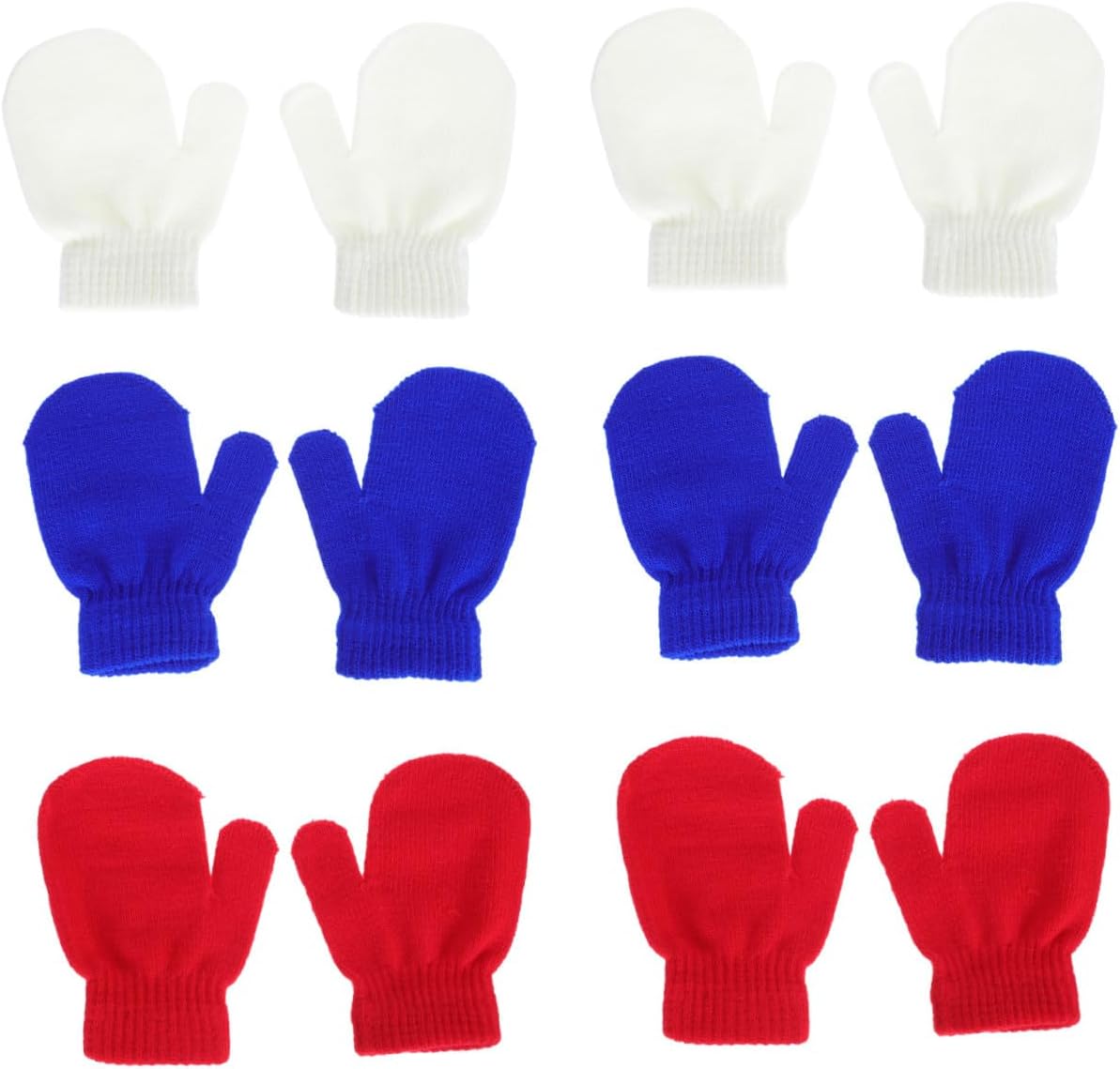 6pairs Warm Outdoor Mittens for Boys and Girls of Cozy Knitted Gloves for Boys and Girls for Activities and Comfortable for Ages
