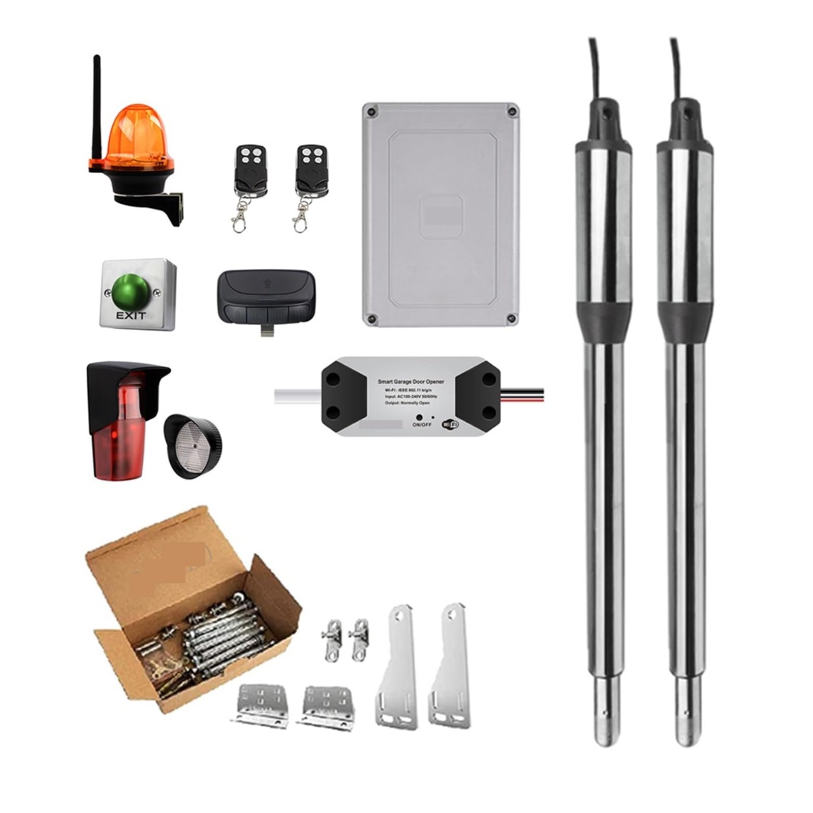 Zlubetckrmxg Tuya Kit F Automatic Door Opener Home Farm Cotta Swing Door For 16Ft Length Or 600Lb Door Opener Closer Linear Actuator(Tuya Kit F)