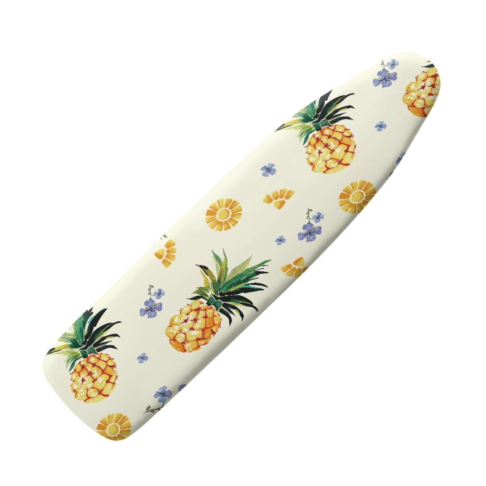 Extra large ironing board cover 140 x 45 Yellow Pineapple Thick cotton pad Ironing Board Cover Elastic washable,Resist Scorching and Staining,Heat Reflective & Vapour Permeable,Easy Fit