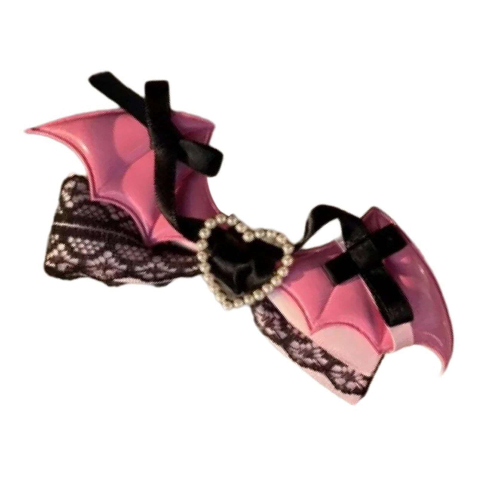 HDOYTXXM Fashion Bat Wing Hair Clip Novelty Lace Bowknot Hairpin Ponytail Braid Hairclip Halloween Headdress Anime Hair Barrettes