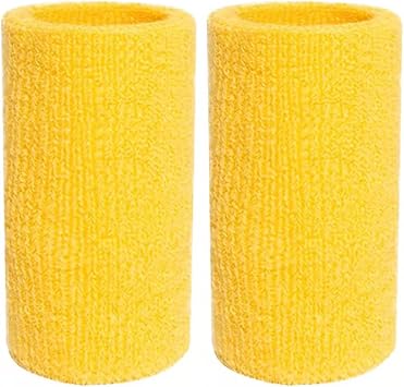 Sweatbands Sports Wristbands for Men and Women - 6 inch Elastic Athletic Wrist Bands for Tennis, Basketball, Running, Working Out