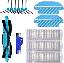 MTKD® Replacement parts for Cecotec Conga Series 3490 Accessories Central Brush, Side Brushes, EPA Filters and Mops for Conga 3490 Robot Vacuum Cleaner.