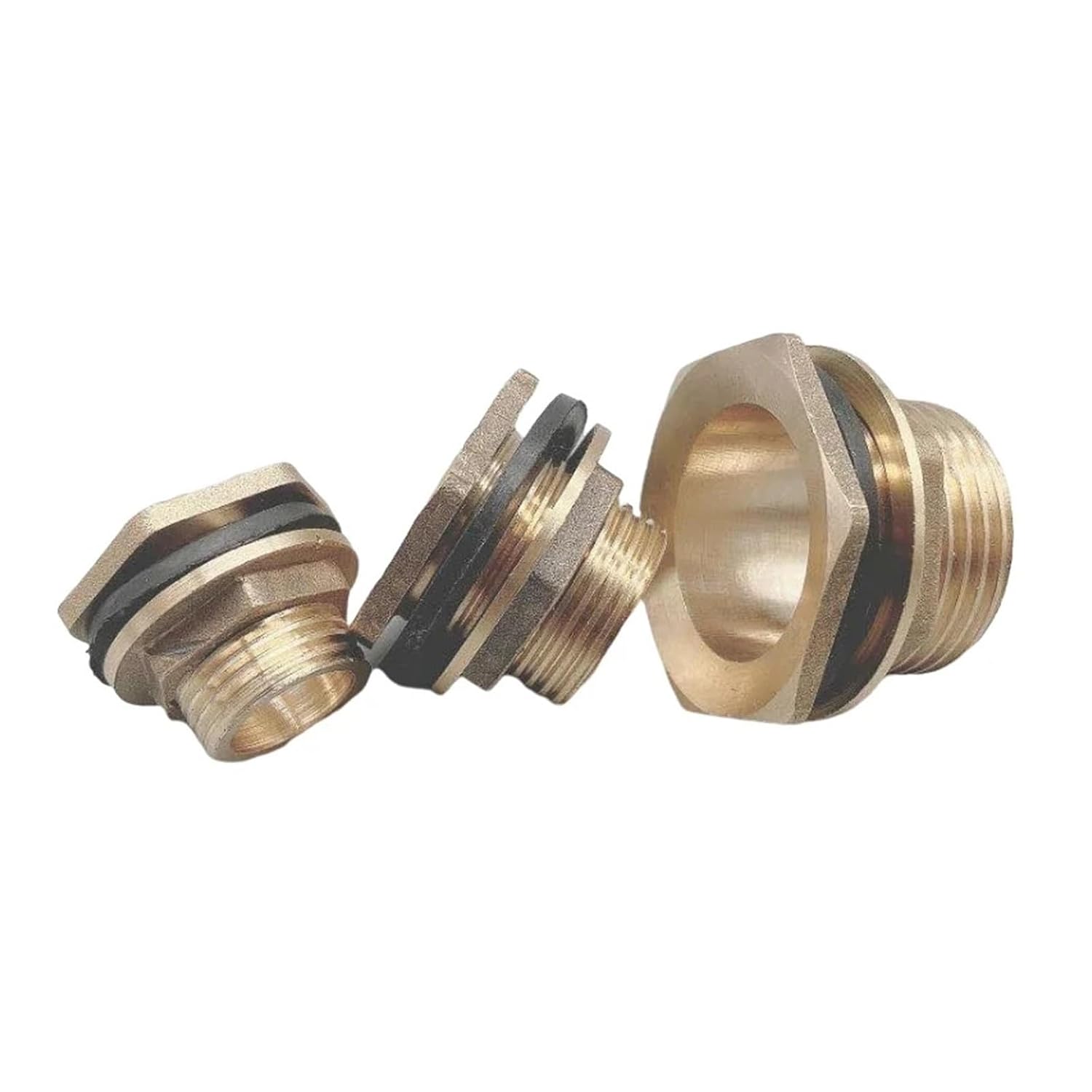 1pc Copper Water Tank Connector 1/2" 3/4" 1" Male Brass Pipe Single Loose Key Swivel Fittings Nut Jointer Bulkhead Fitting(1") Fitting