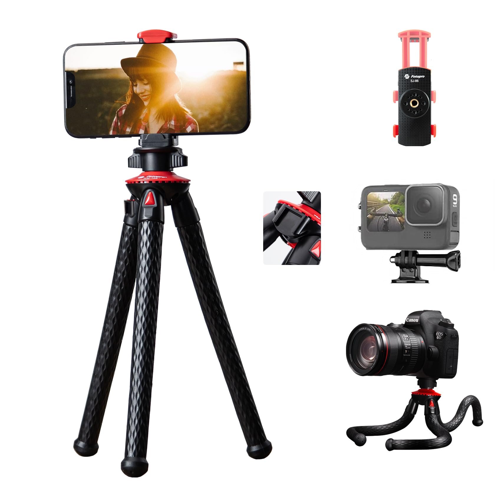 Fotoprotripod For Iphone Flexible Camera Tripod With Action Camera