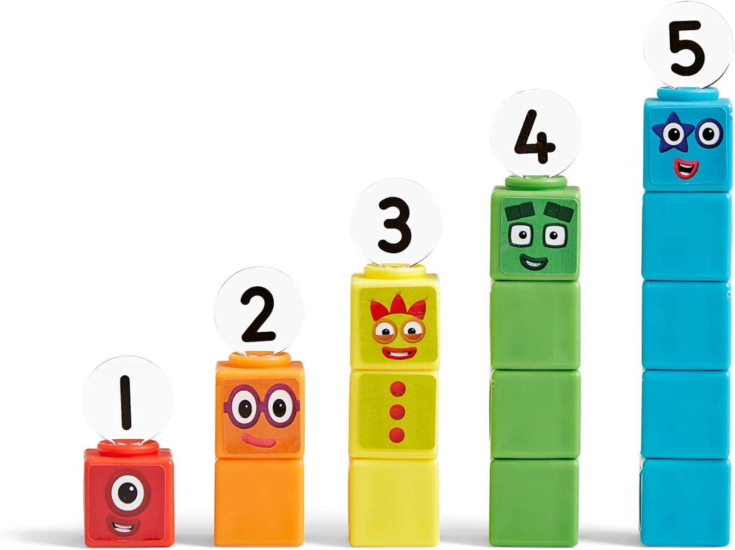 Learning Resources MathLink Train Express Set, Cartoon Toys, Math and Number Games, Numberblock Cubes, 10 Math Activities, Ages 3, HM96094-UK, Multi