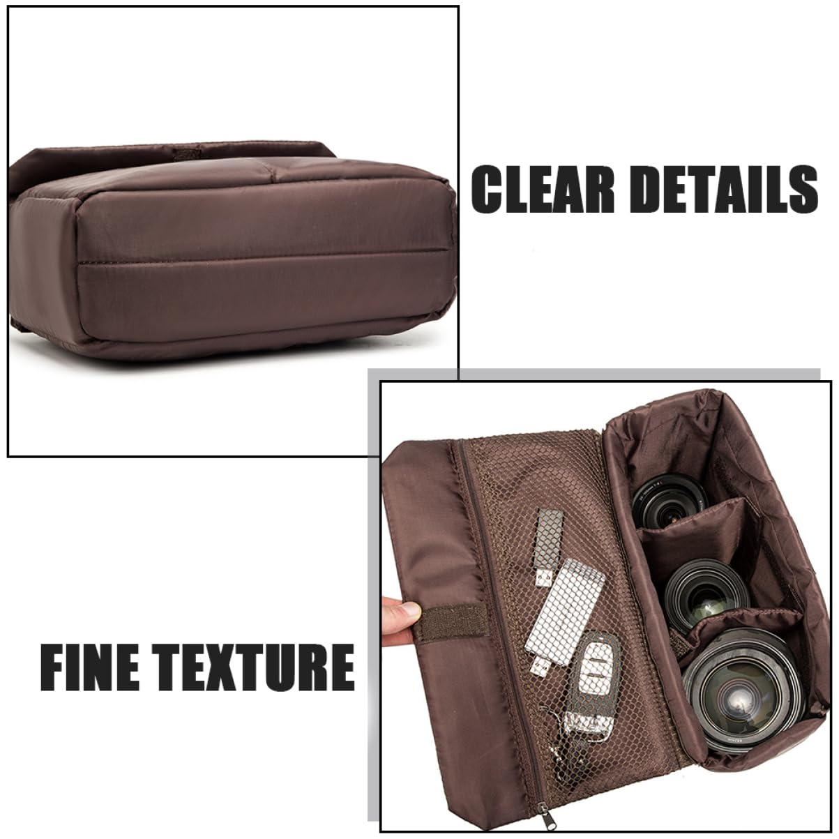 2 Piezas Bolsa de Almacenamiento para Cámara y Ligera Bolsa Acolchada Profesional para Lentes de Cámara Accesorio de Fotografía con Compartimentos Diseño Práctico y Resistente para