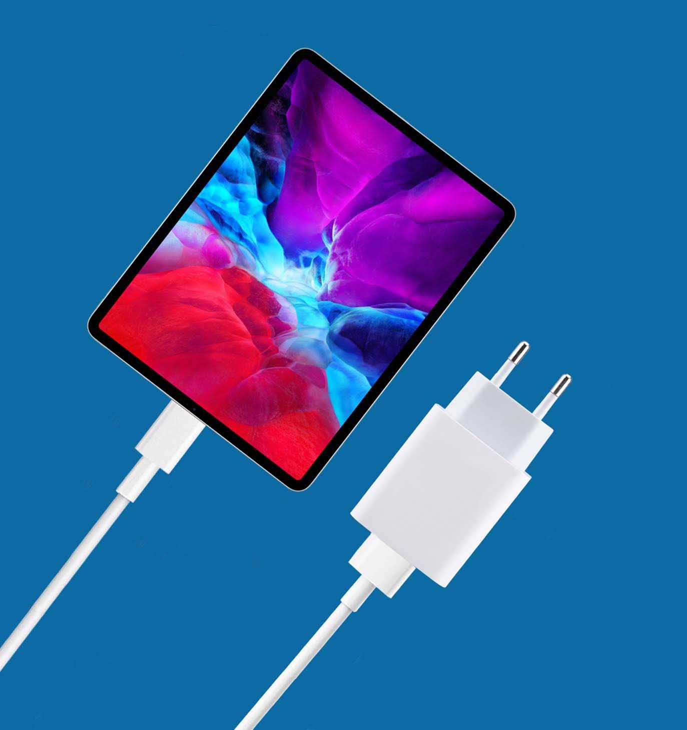 ZLONXUN Caricabatterie 12W Cavo compatibile iPad Air 3/2/1, mini 5/4/3/2, iPad 5/6/7, Pro 9.7/10.5/12.9, iPhone 7/8/6s/XS/XR
