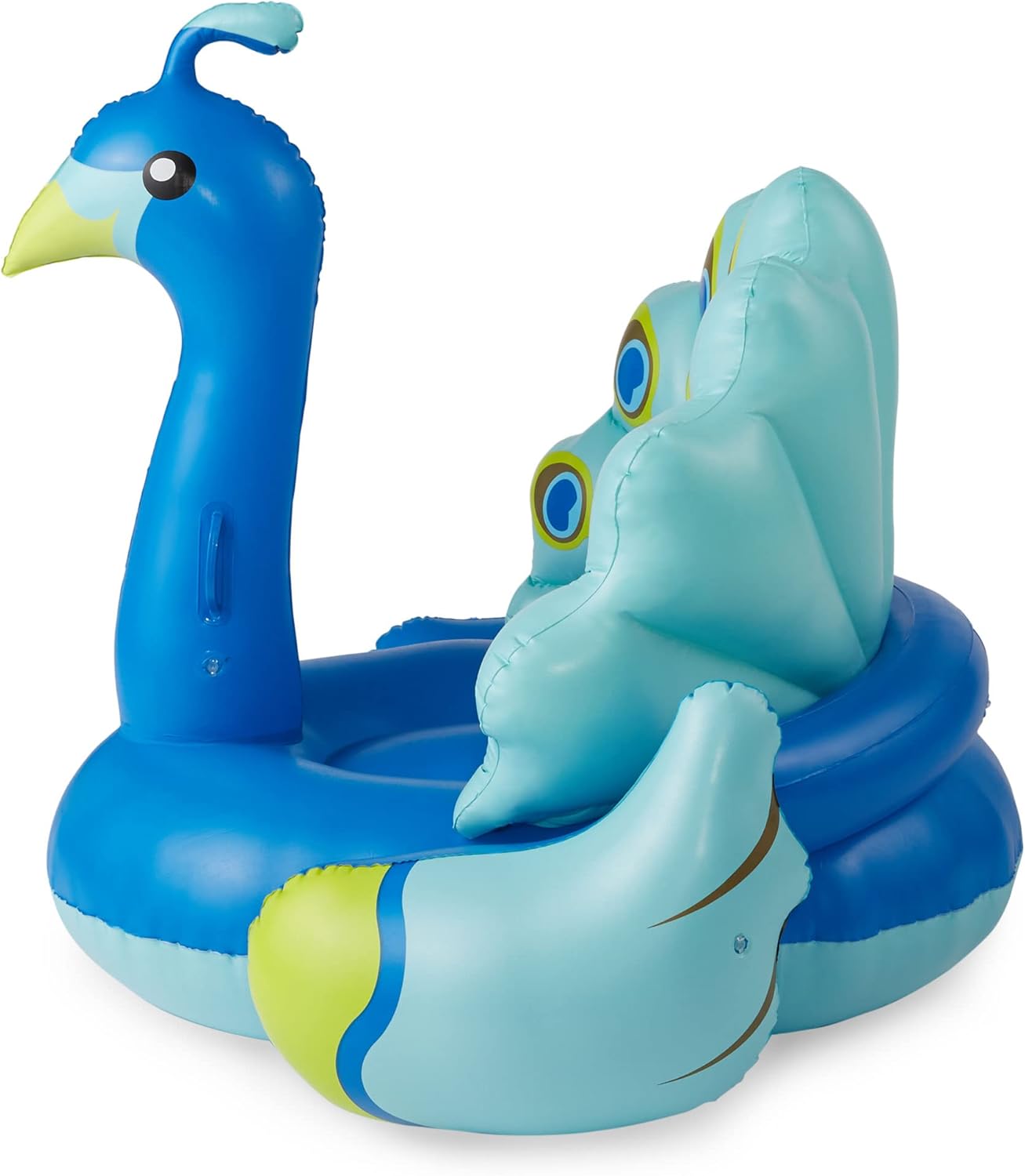 Swimline Giant Peacock Premium Bird Lounger for Swimming Pools Pool Float, Yellow