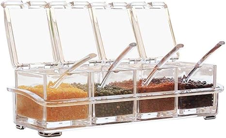 Amazon Ppプラスチック材料 調味料入れ ドレッシングボトル 調味料 入れ 調味料入れ ドレッシングボトル 調味料 容器 ドレッシング ボトル ドレッシング入れ 調味料 入れ 塩 砂糖 容器 300ml 4点セット 調味料入れ オンライン通販