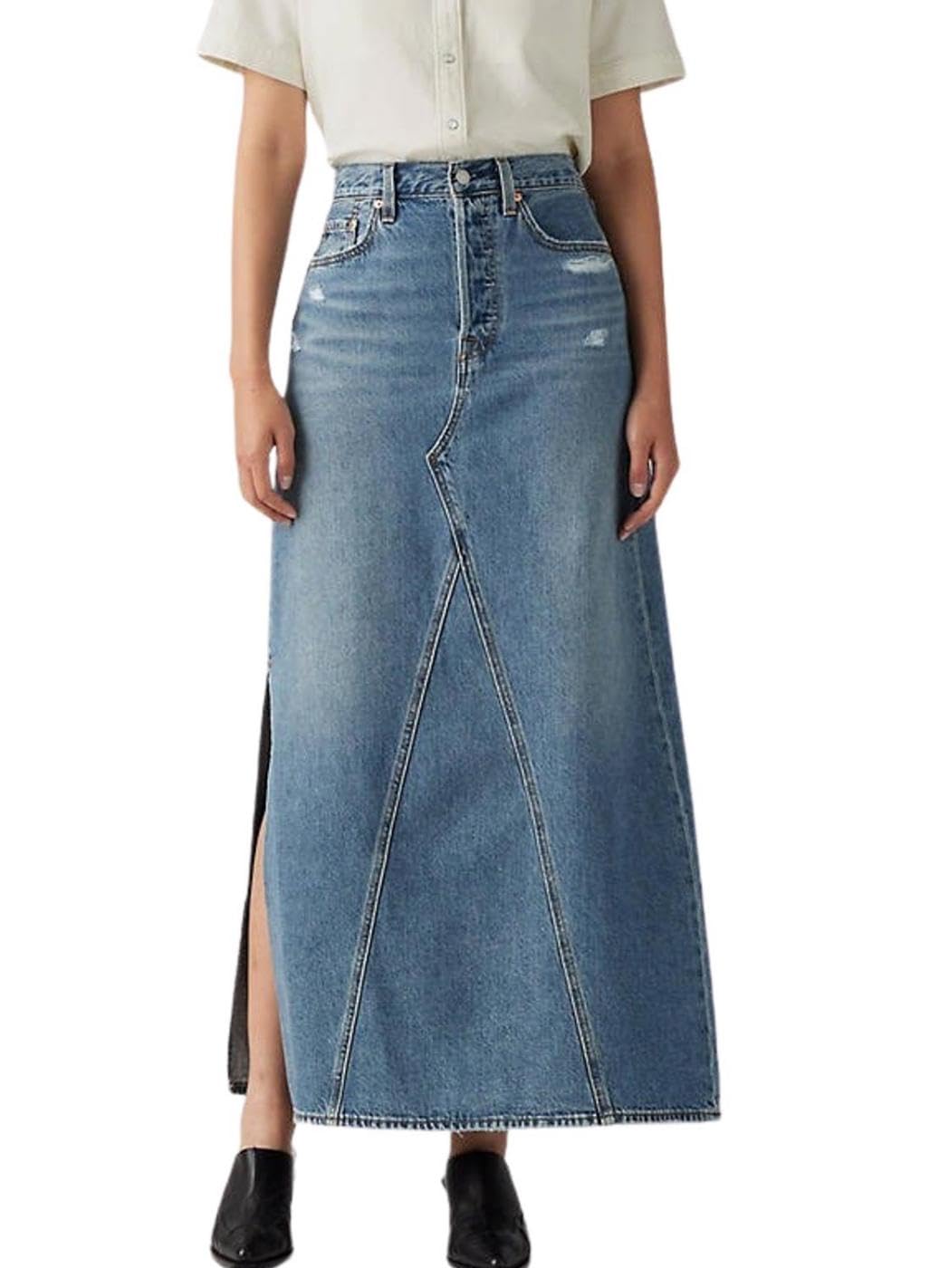 Levi'S Iconic Long Slit Falda Mujer (Pack de 1)