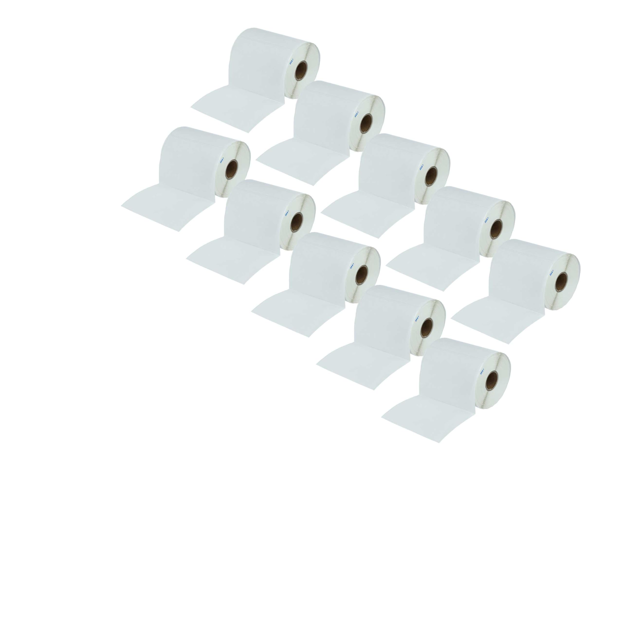 vhbw 10x rotolo etichette 76,2mm x 101,5mm (500 etichette) compatibile con Sato CX400 etichettatrice - autoadesivo bianco