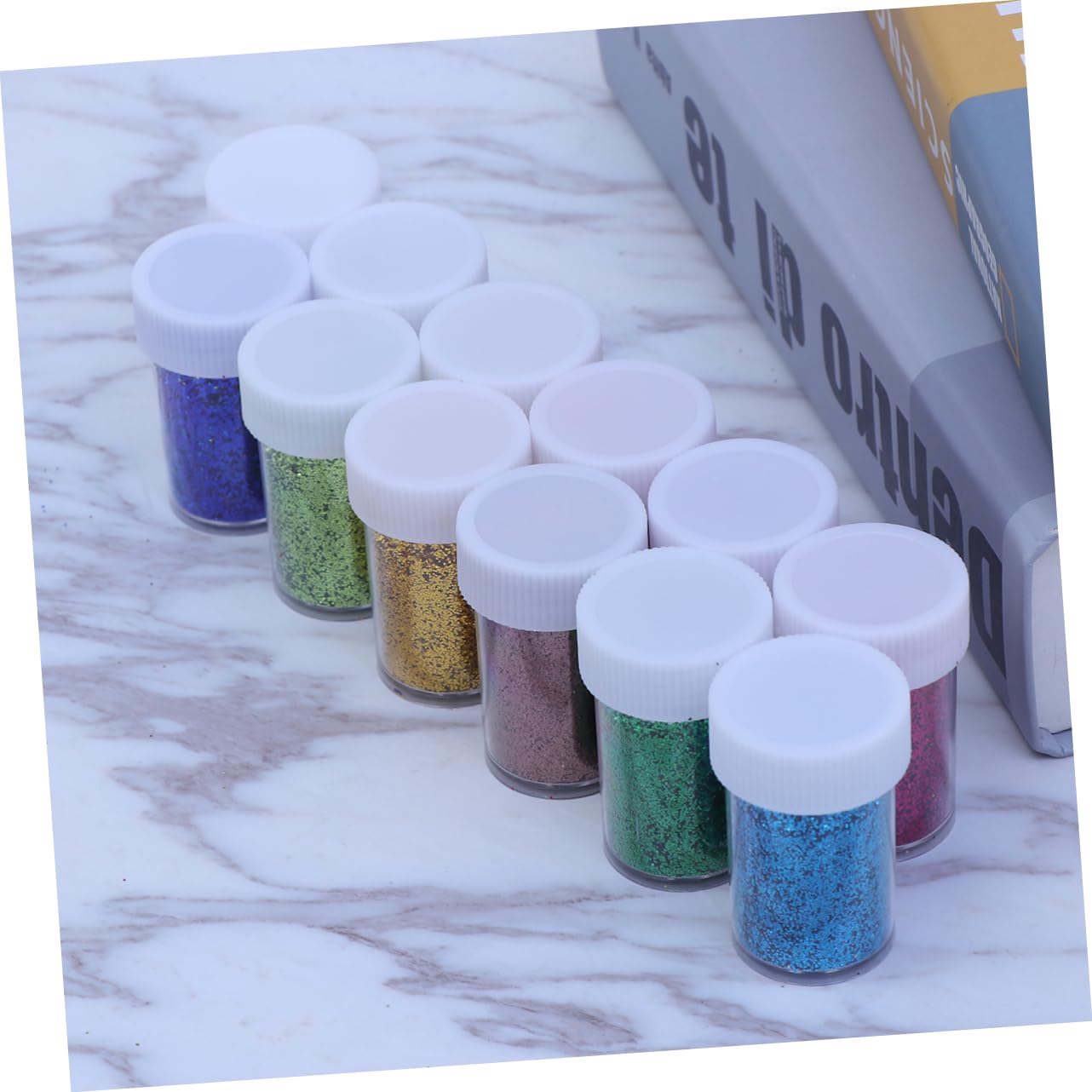Lurrose 2 Pezzi 12 Pezzi Di Glitter Dorati Fatti A Mano Per Bambini Glitter Olografici Spessi Per Attività Artigianali Maschere Decorative.