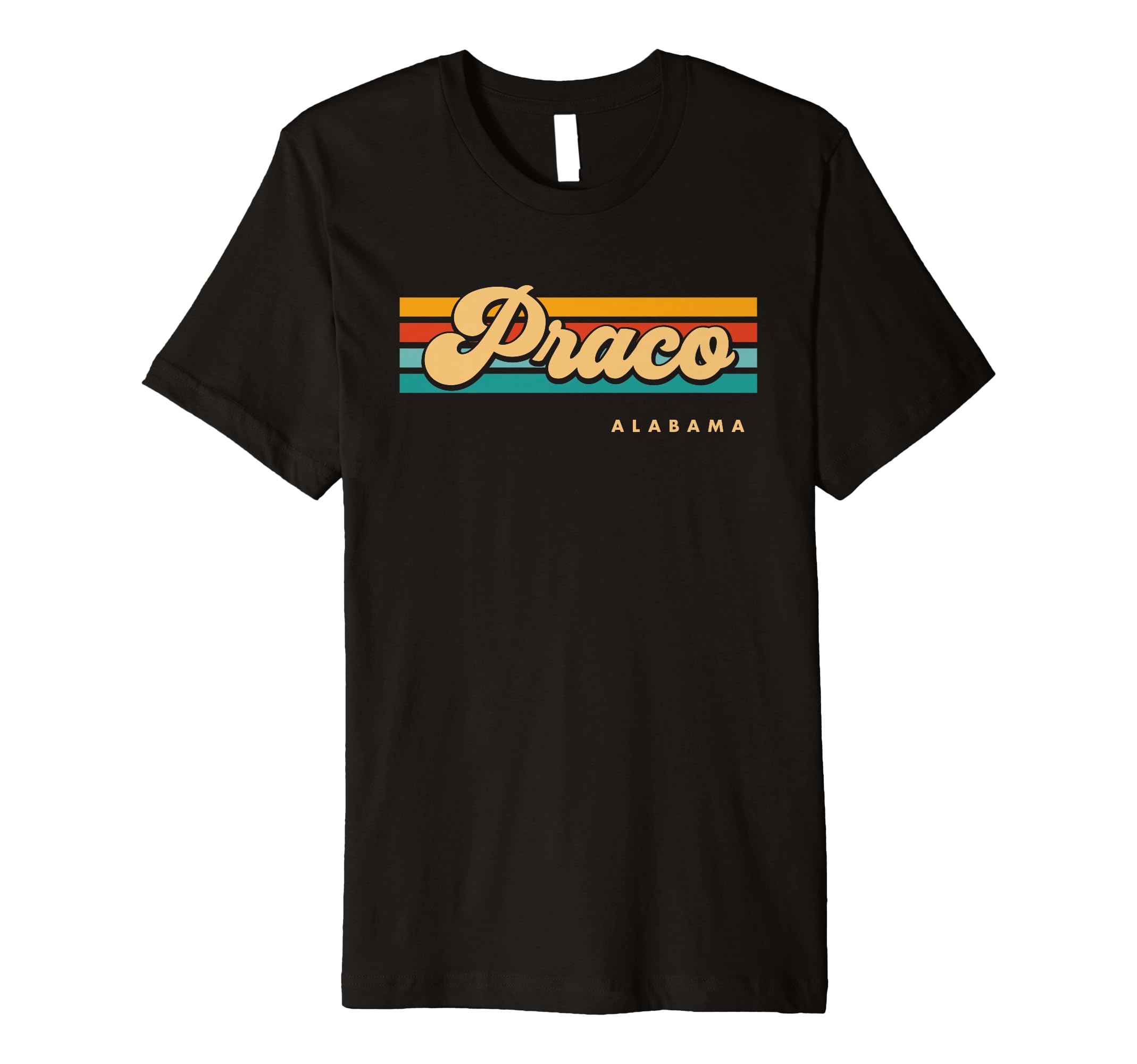 Vintage Sunset Stripes Praco, Alabama Premium T-Shirt