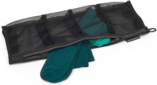 Brabantia Calcetines de malla con cremallera para ropa sucia/bolsa de accesorios (negro) para lavadora delicadas, medias, bolsas de viaje