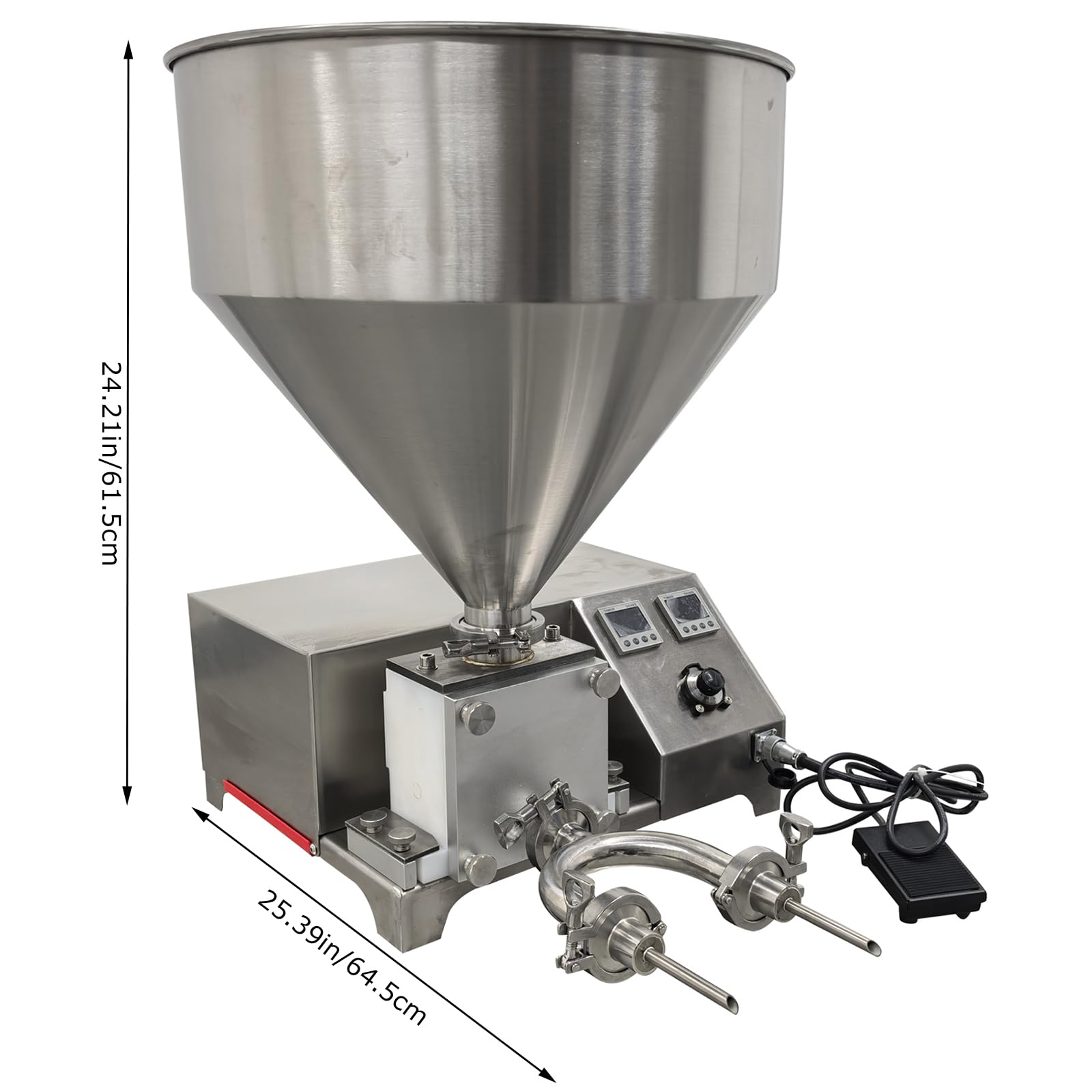 TECHTONGDA 20L Commercial Electric Cream Puff Filling Machine 110V Double Spout Donut Pastry Filler Bread Donut Jam Filling — view 5