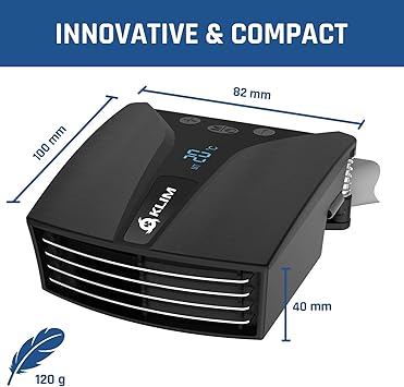 Klim Tempest Laptop Cooler with Vacuum Fan - New Gaming Fan with Display, Temperature Detection, Auto/Manual Modes - 4000 RPM - Portable, Cooling Pad Compatible