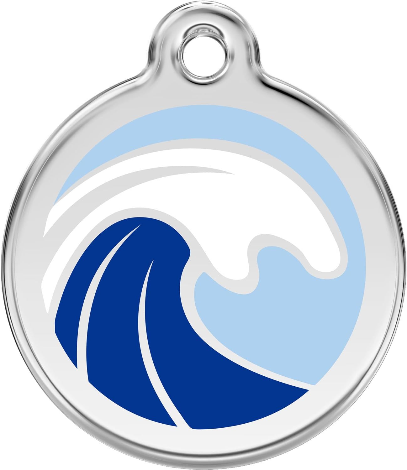 Red Dingo Personalized Wave Pet ID Dog Tag (Medium)