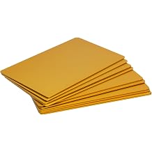 Anodized Aluminum Business Cards Blanks Metal Engraving Sheets Aluminum Blanks 10 Pack Orange