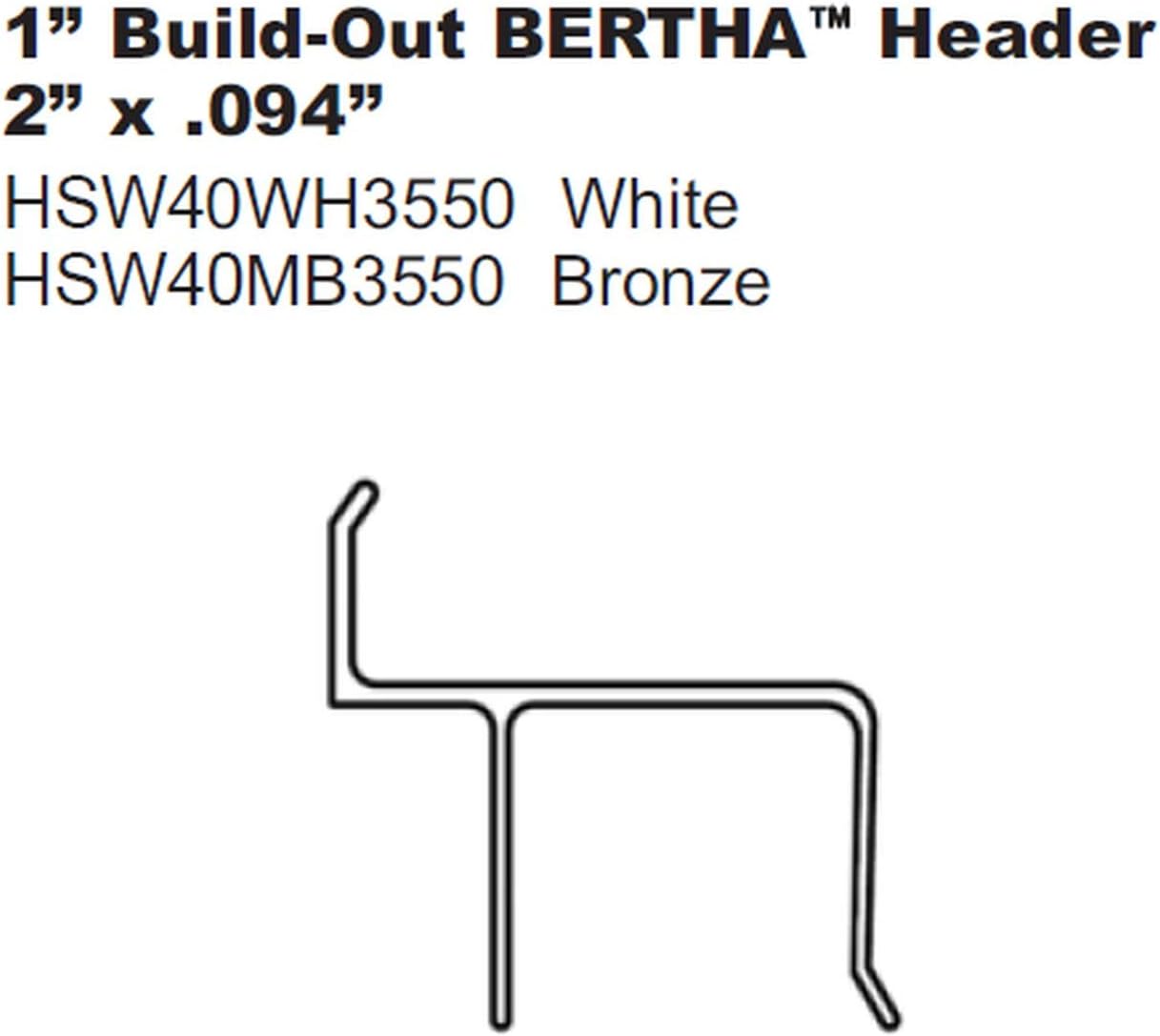 2" Bertha "H" Header with no buildout