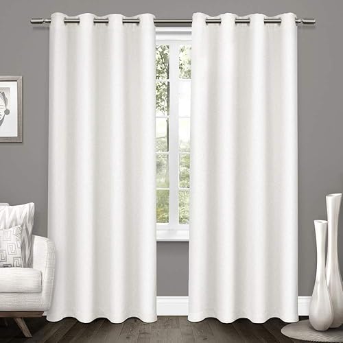White Blackout Curtains 84 Amazon Co Uk