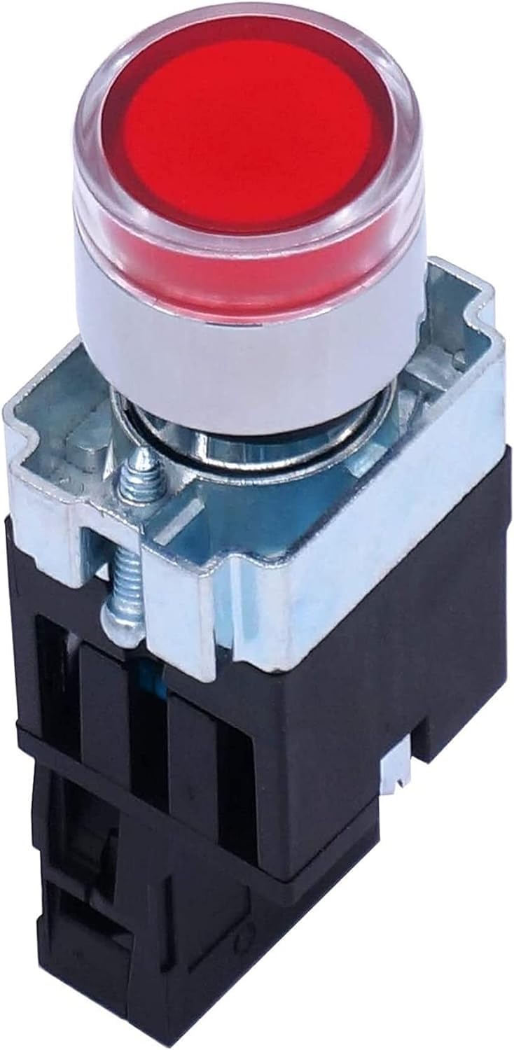 Interrupteur bouton-poussoir rouge 22mm pour éviter les pannes de signal - 7