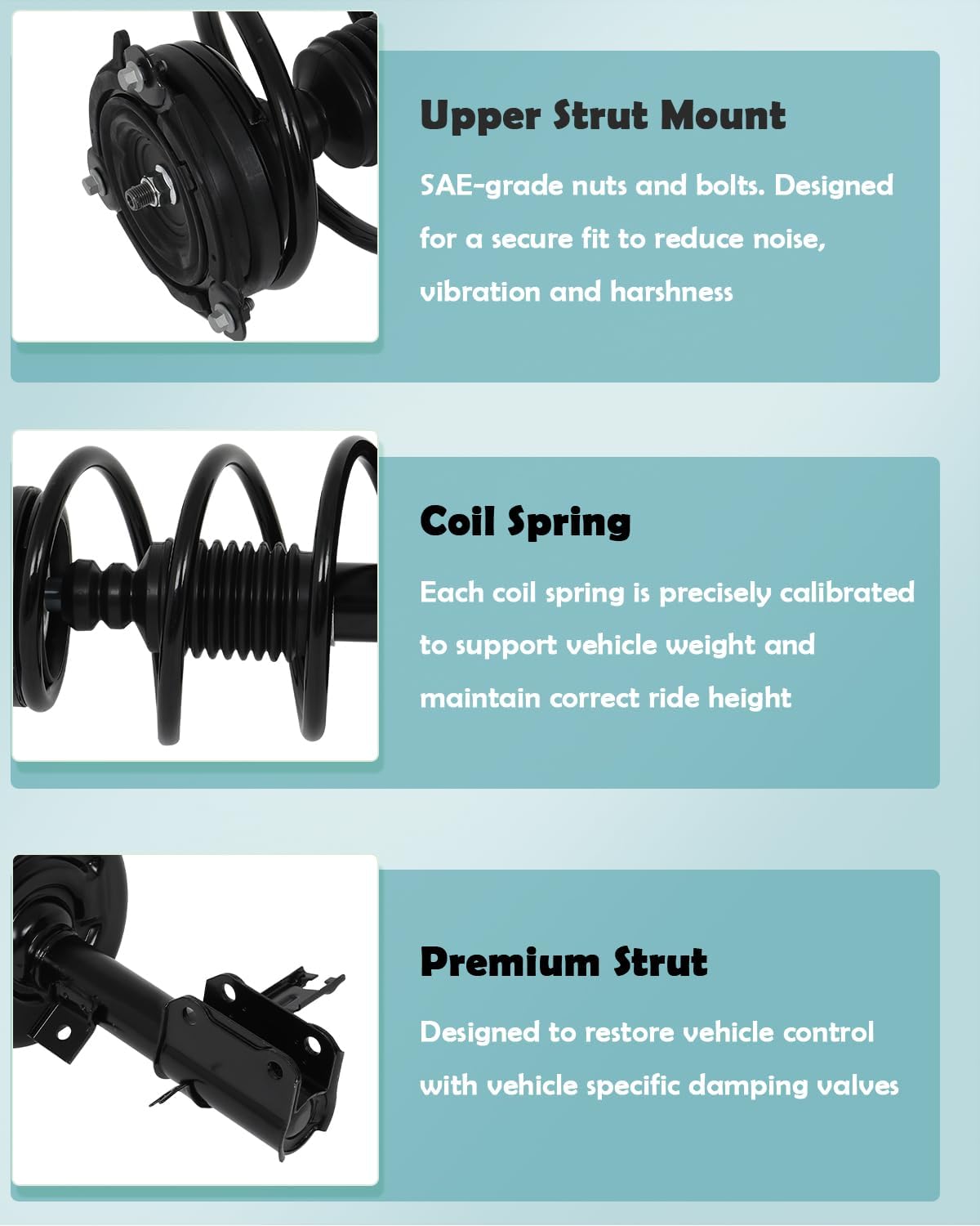 SCITOO Front Complete Struts Assembly Shock Absorber for Nissan Altima 2013-2017 Automotive Replacement Struts 172902 172901 - Set of 2