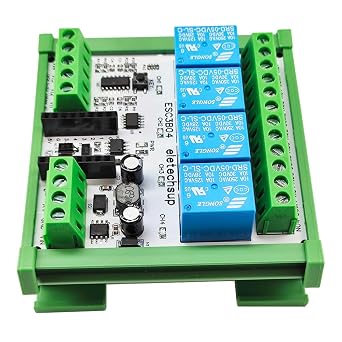 DC 7-24V ESP32 C3 Super Mini Expansion Board 4AI-4DO RS485 Relay Module for Arduino Web MQTT Ethernet Network IOT with Shell