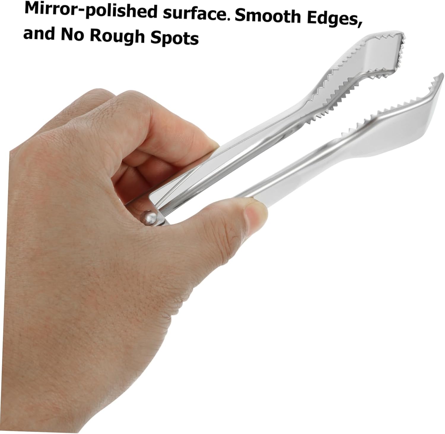 Stainless Ice Clip Tooth Multifunctional Food Clamp Heat-resistant for Daily Ice Cubes