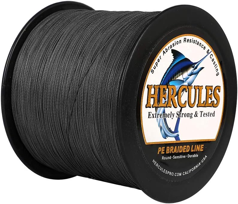 HERCULES Cost-Effective Super Strong 4 Strands Braided Fishing Line 6LB to 100LB Test for Salt-Water, 109/328 / 547/1094 Yards (100M / 300M / 500M / 1000M), Diam# 0.08MM - 0.55MM, Hi-Grade : Sports & Outdoors