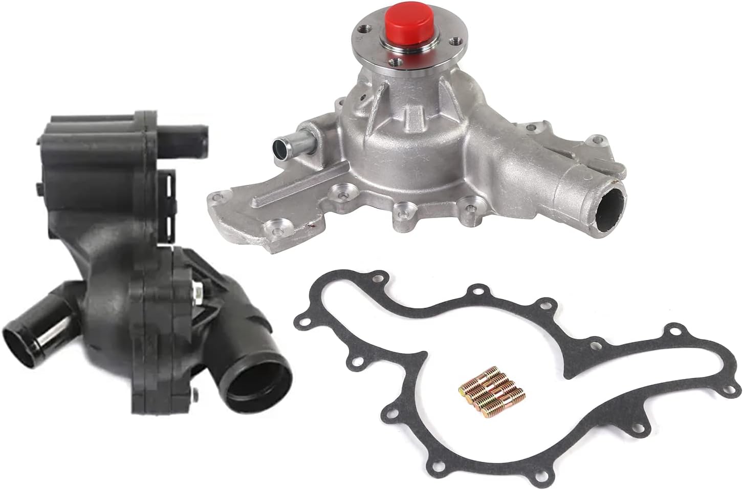 Water Pump w/Thermostat Assembly Set Fit 2005-2010 for Ford Mustang 4.0L SOHC