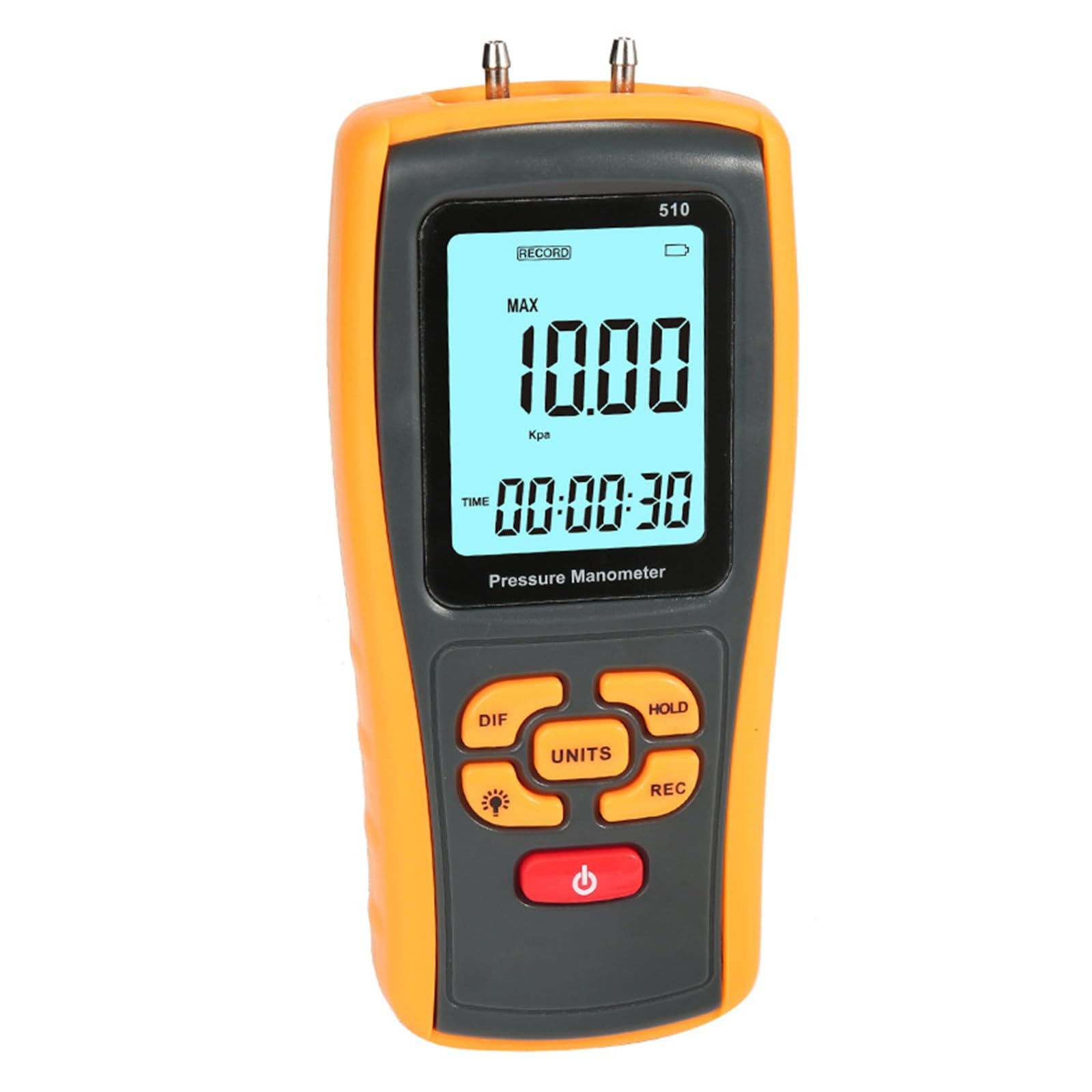 Medidores de presión digitales de precisión, multifunción, con pantalla LCD, para uso en laboratorio y HVAC, manómetro digital de mano