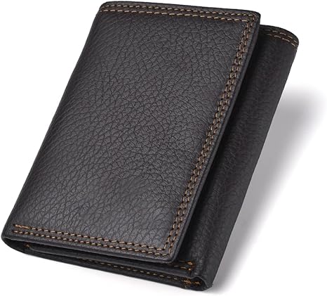 Amazon.com: SSAGSVBINQA Nsqb - Cartera para hombre delgada, para hombre, de  cuero auténtico, con tres pliegues y monederos, diseño corto, tarjetero,  monedero (color: A) : Ropa, Zapatos y Joyería