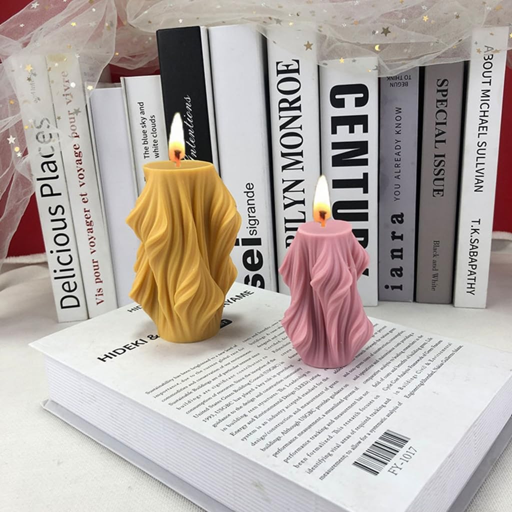 Cylinder Silicone Mold DIY Epoxy Resin Candle Mould Aromatherapy Candle Making Geometric Resin Gypsum Mold Decoration