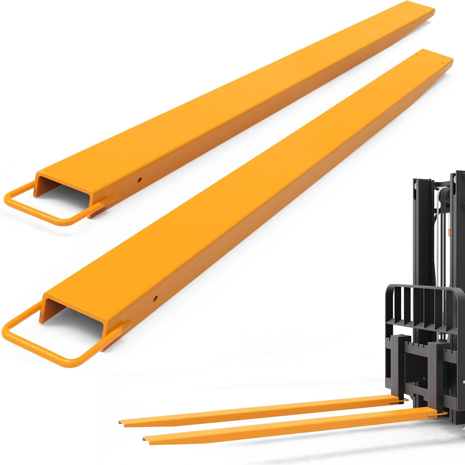 YINTATECH 96 Inch Forklift Extensions 6.5in Width, Heavy Duty Pallet Fork Extension Fits for 6" Wide Forks, 1 Pair Forklift Extensions for Forklift Truck