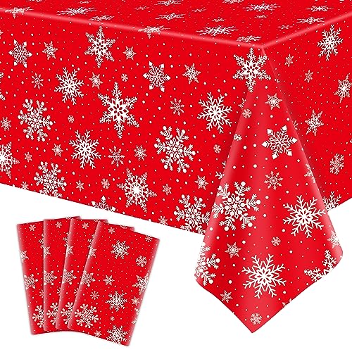 Papiertischdecke Weihnachten 3 4 Pack Weihnachten Tischtuch Weihnachten Schneeflocke Tischtuch Weiße...