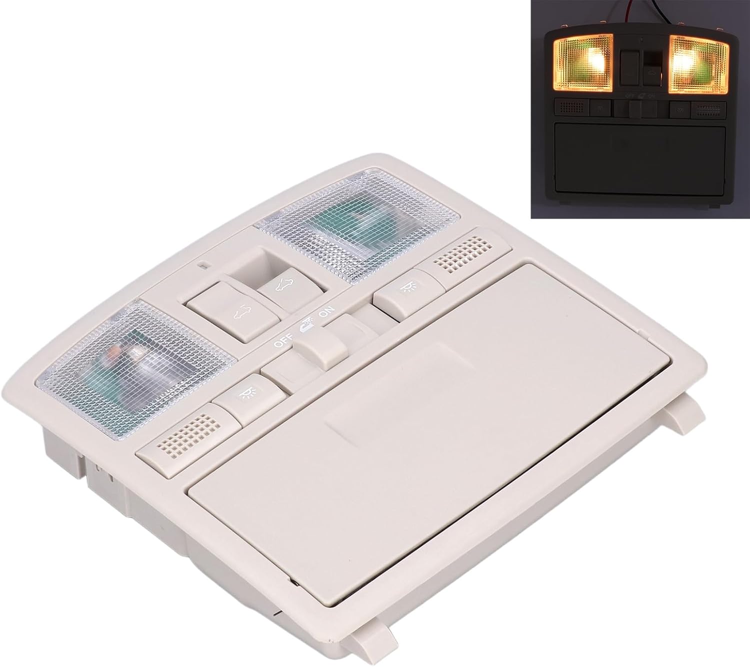 Overhead Sunroof Switch Console, BBM669970B75 Fit for CX9, Overhead Console Switch, Replacement Down Light Glasses Storage