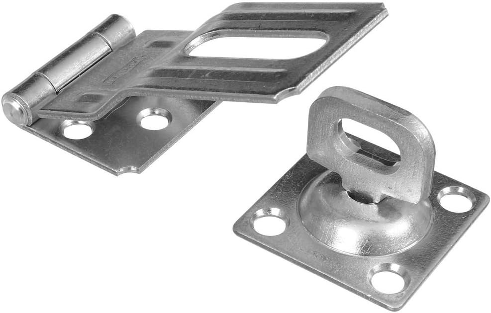 V32 6" Swivel Staple Safety Hasp Zinc Plated Finish - Knock On Glass
