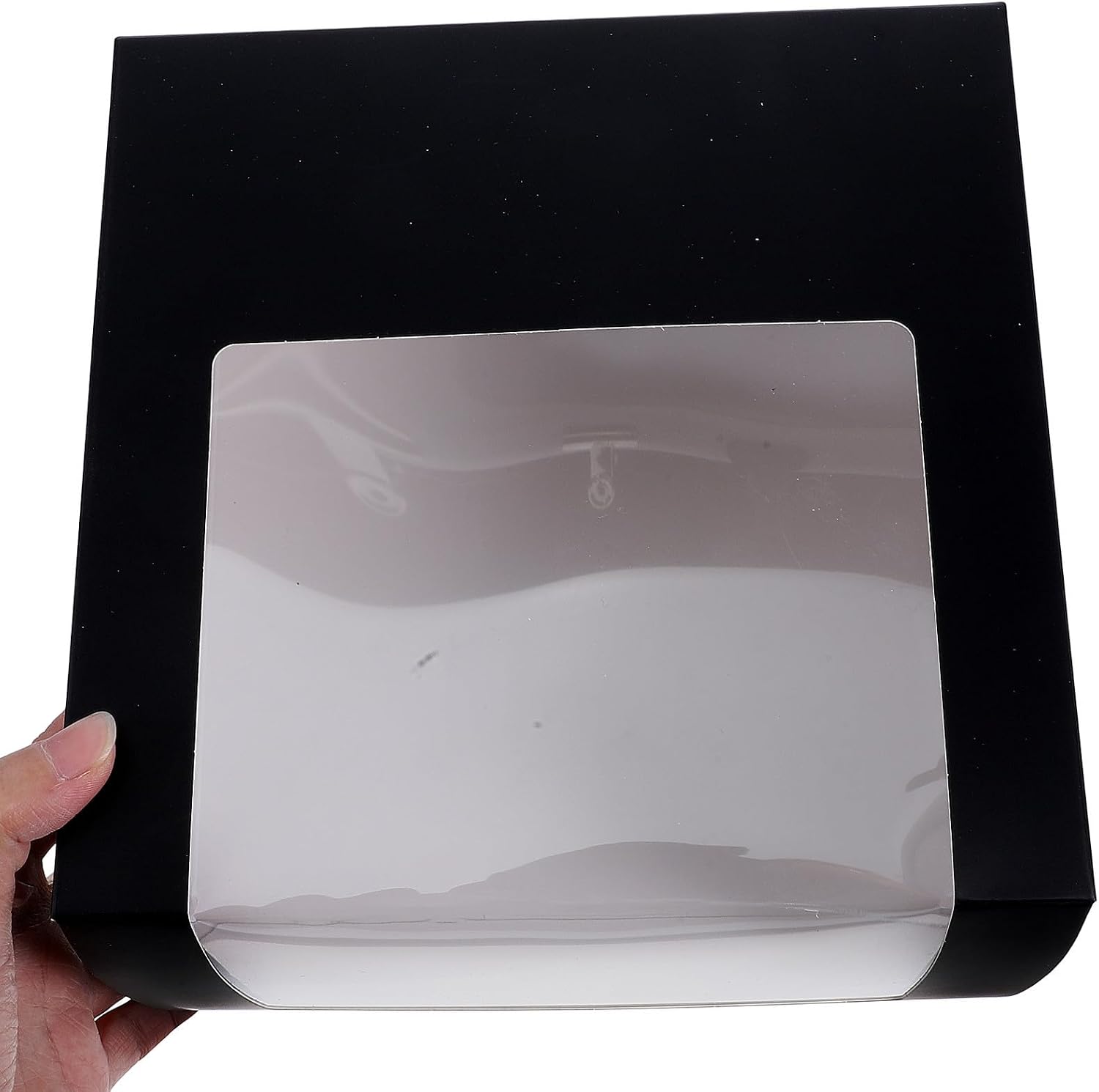 2pcs Black Hat Boxes with Window for Baseball Caps Storage