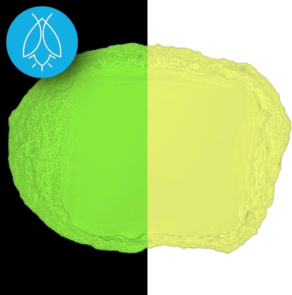 Glow in The Dark Pigment Powder - Neutral and Fluorescent Color for Art Painting, Fine Art, Nail Art Paint, and DIY Crafts - Long Lasting 10+ Color Options - Fluorescent Yellow (1 Kilogram)