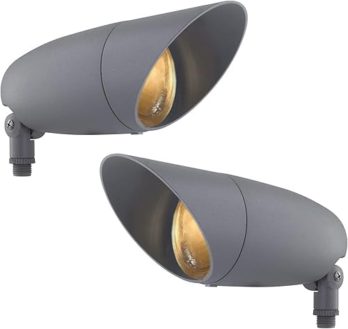 Vista 11 de DYSMIO Luces LED de voltaje con cable para exteriores para jardín y patio, luz de seguridad brillante no solar para paisajismo - negro - mediano