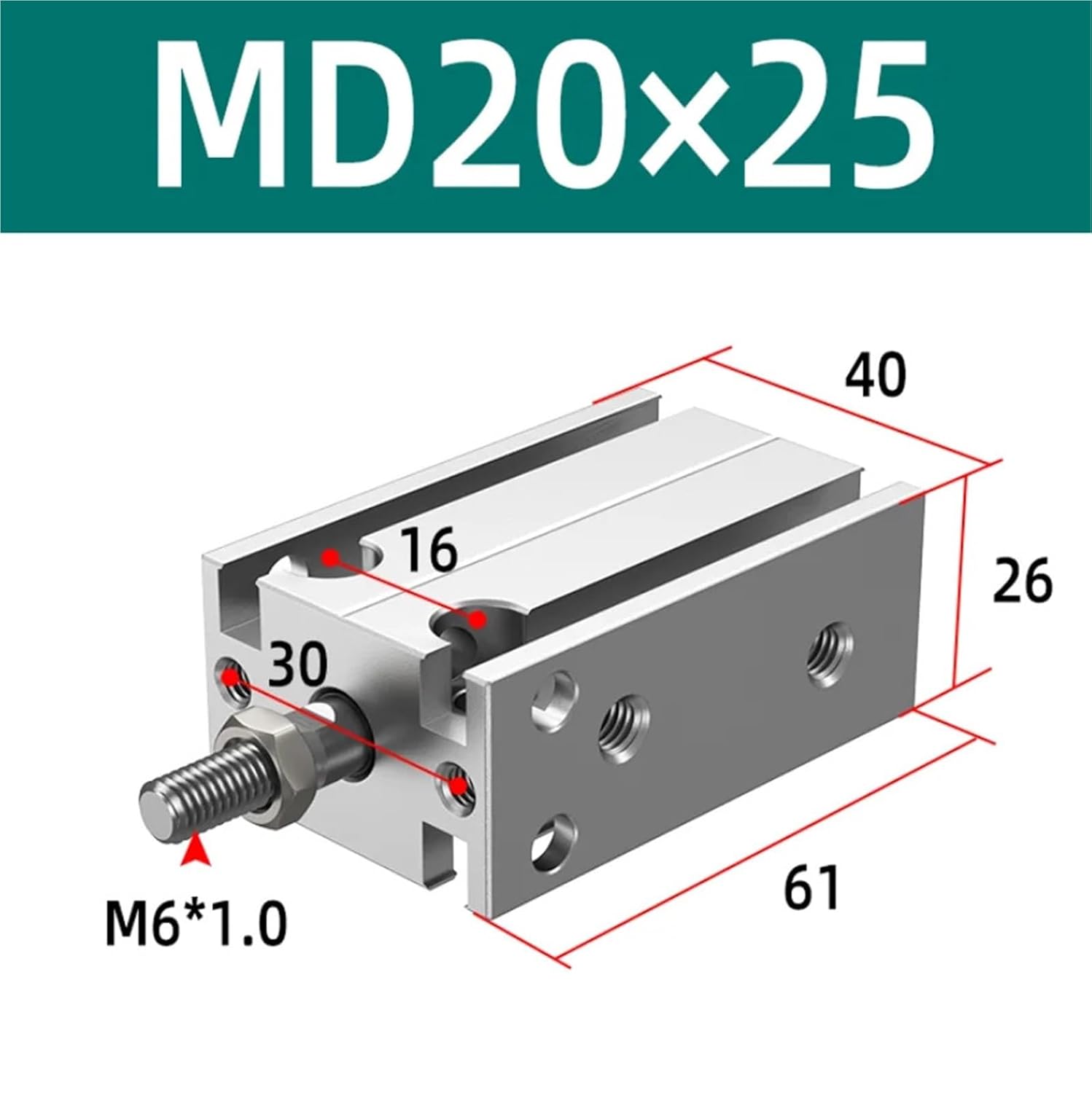 Small Pneumatic Free-Installation Micro MD16/20/25/5-10-15-20-25-30(MD20-25)