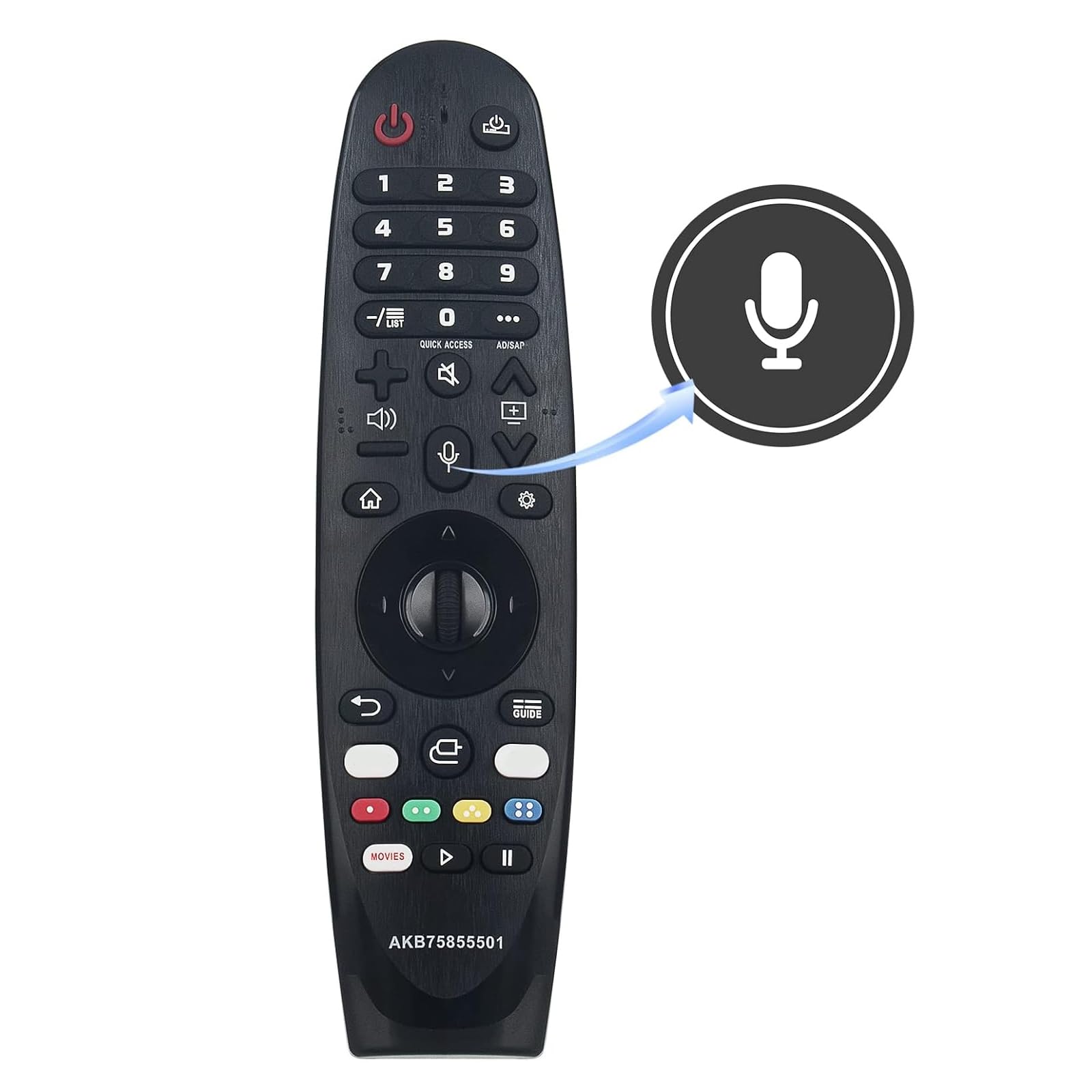 LG リモコン Amazon.co.jp: AKB75855501 MR20GA 交換用ボイスマジックリモコン LG