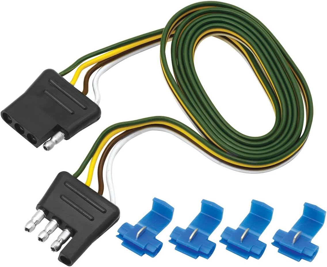 Tow Ready 118002-200 Wiring Connector, 4-Way Flat Vehicle End, 60 in. Length Wire (200 Pack)