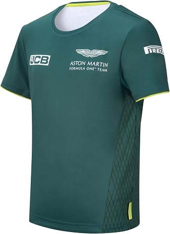Pelmark 2021 Aston Martin F1 Official Team T-Shirt Kids, Green, XL Boys