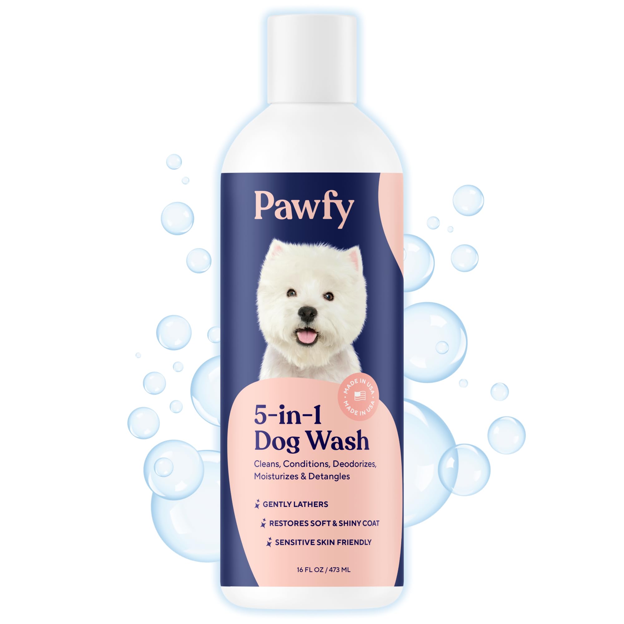 - Pawfy Dog Shampoo and Conditioner for Itchy Skin Relief | Puppy Shampoo for Sensitive Skin | Natural 5 in 1 Pet Shampoo with Coconut, Oatmeal & Aloe Vera| Ideal Dog Wash for Smelly Dogs