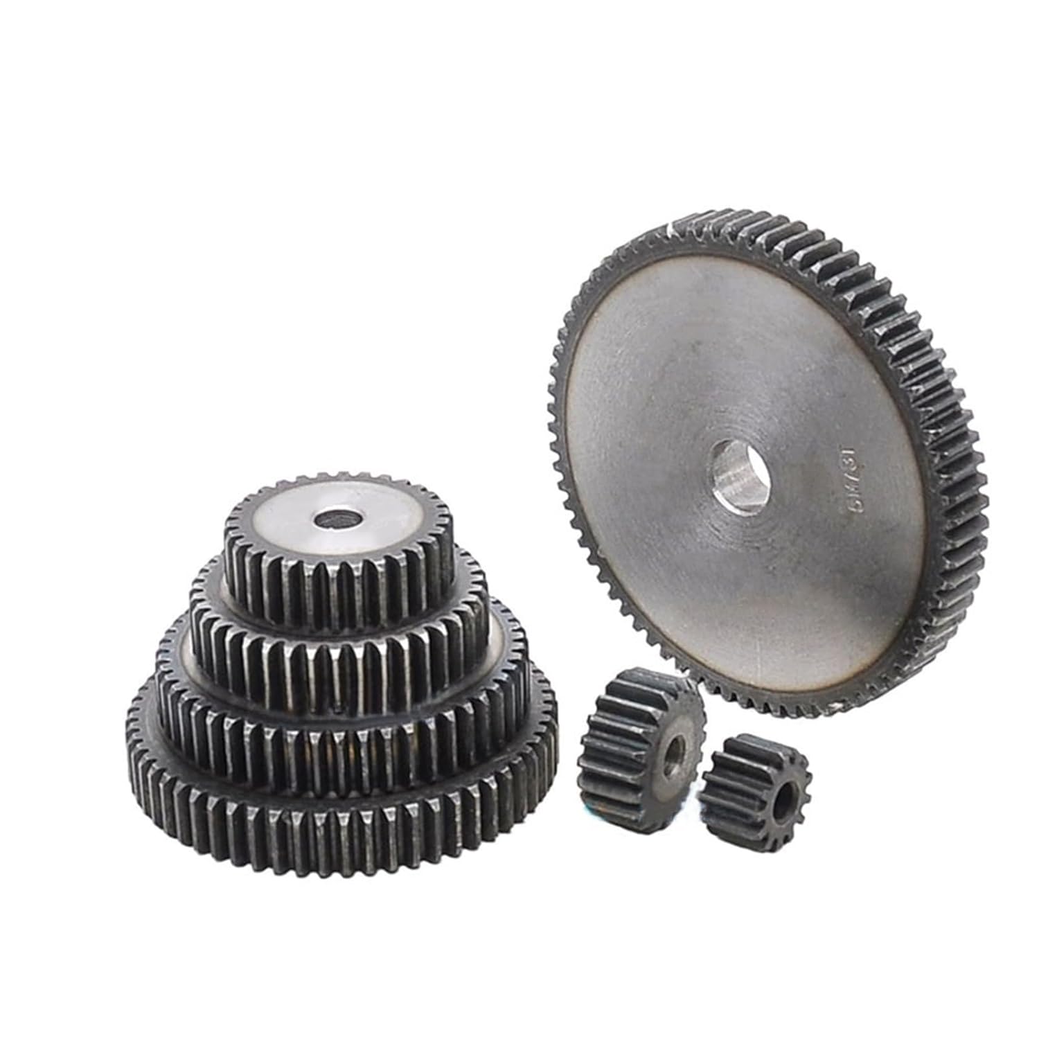Industrial helical Gear 2 Pcs 1.5Mod 12 Tooth - 27Tooth Spur Gear No Step 45# Steel Tooth Depth 3.375mm Pitch 4.71mm Process Hole Motorcycle Metal Motor(25 Teeth)