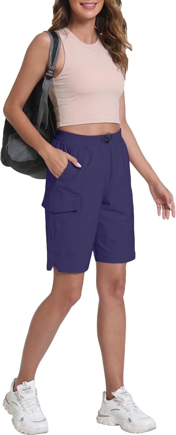 Women's Hiking Cargo Shorts Lightweight with 4 Pockets