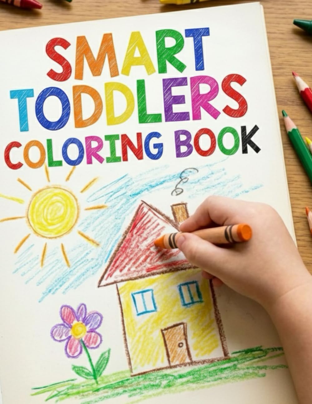 Smart Toddlers Coloring Book Big & Easy Coloring Pages for Ages 1–5 | Fun Learning, Animals & Everyday Objects